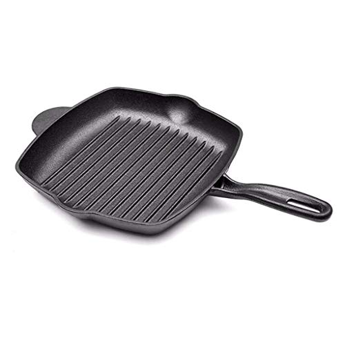 Preisvergleich Produktbild DDHZTA Verdichtete Gusseisen-Steak-Bratpfanne gestreiften Steak-Topf unbeschichteten Antihaftstofftopf gebratenen Sirloin spezielle Topf flach Pfanne braten