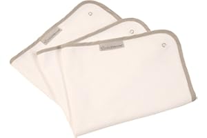 ULLENBOOM ® Frotteebezug für Wickelauflage 2er Set - Weiß Grau - 50x60 cm - Wickelauflagenbezug, Für Wickelunterlage und Wickeltischauflage, Made in EU, OEKO-TEX Materialien, Waschbar bis 60 °C