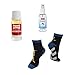 Produktbild Ampel 24 Antirutsch-Socken One-Size aus Baumwolle schwarz/blau im Set mit Anti-Mückenspray und dem Hausmittel gegen Abschürfungen