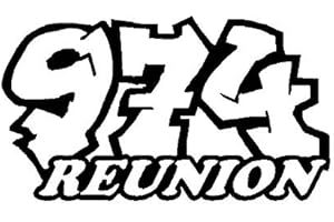 VINMEA 16.1CMx9CM Creative 974 Reunion Vinyl Car Window Sticker Decal Black White