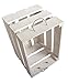 Rustic White Wooden Crate - Medium