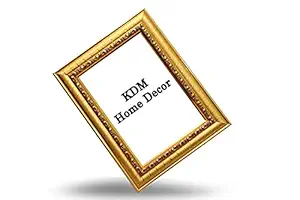 KDM Home Decor A4 Size 8.2x11.6 Inch Golden Color Bingold pattern Flexible Glass & Synthetic Wood Wall Hanging/Certificate/Document Modern Photo Frame for Wall Decoration