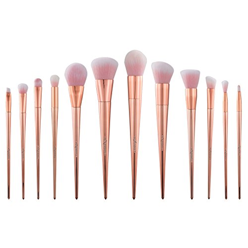 NexGadget Make Up Soft Pinsel Set 12 Stück Kosmetik Pinsel extra weiche und dichte Fasern Premium Schminkbürsten Face Powder Abdeckstift Foundation Creme Eyeliner Lip Rouge Bürste Kosmetik Oval Curve Bürsten-Satz - 4