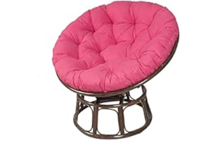 Morbuy Cojines sillas Jardin papasan, Suave y Acogedor Cojín Redondo Poliéster Cojín de Sillón para Interiores Exteriores Sala Cojín de Asiento (Rosa roja,90x90CM)