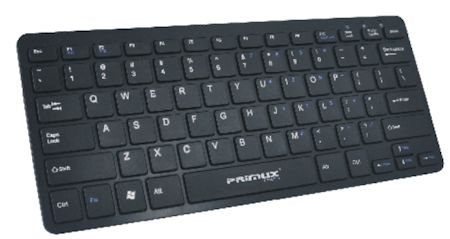 Primux K100B - Teclado Delgado, Color Negro