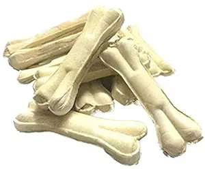 RvPaws Rawhide Bones for Dogs 10 Inch 1 Kg Pack Pressed Bones for Dogs Calcium Bone Dog Bones Chew Bones for Puppy Calcium Treat for Dogs Puppy Treat (Pack of 1 Kg)