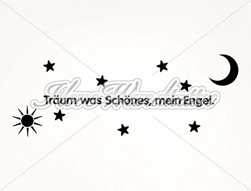 I-love-Wandtattoo 10002 Wandtattoo Spruch „Träum was Schönes, mein Engel“ Kinderzimmer Wandaufkleber Wandsticker - 2
