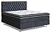 Produktbild Boxspringbett MINDORO, Box: Bonellfederkern, Matratze: Taschenfederkern, Top Matress: Schaumstoff - Abmessung: 140 x 200 cm - Farbe: Grau