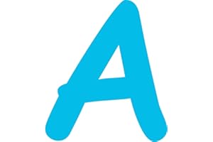 Kleckerliese Alphabet Buchstaben 20cm selbstklebende Aufkleber Wand Fenster Tür Boote Auto Kinderzimmer STICKER A - Höhe 20cm, Farbe Hellblau