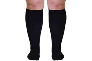 FONCBIEN Chaussettes de Compression Femme, 20-30 mmHg Grande Taille Chaussettes de Contention Bas de Contention Femme Chaussettes de vol Respirantes Pour Varices