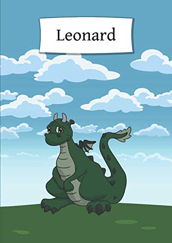 Preisvergleich Produktbild Leonard: Personalisiertes Notizbuch / Softcover / 120 Seiten / blanko / nummeriert / Notebook / Tagebuch / Diary / Bullet Journal / Scrapbook / Geschenkidee / DIN A4