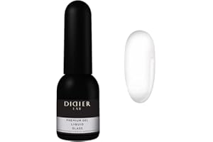 Didier Lab - Premium Liquido Gel - Glass - Gel Costruttore per Unghie - Gel Ricostruzione Unghie Professionale - Autolivellante - Estensione Unghie Gel di 5mm - Gel UV LED - Non Acido - 10ml