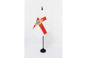 AZ FLAG TISCHFLAGGE Bologna MIT Waffen 15x10cm - Bologna TISCHFAHNE 10 x 15 cm - flaggen