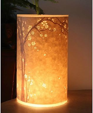Floor Lamp 1 Light Novelty Tree Pattern Parchment Lampshade 220V
