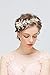 Produktbild LILIMO Golden Bridal Hair Accessories Handgestrickte Tiara Crown Brautkleid Brautjungfer Zubehör Pearl Haarband Stirnband