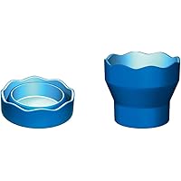 Faber-Castell 181510 - Wasserbecher CLIC & GO, faltbar, blau