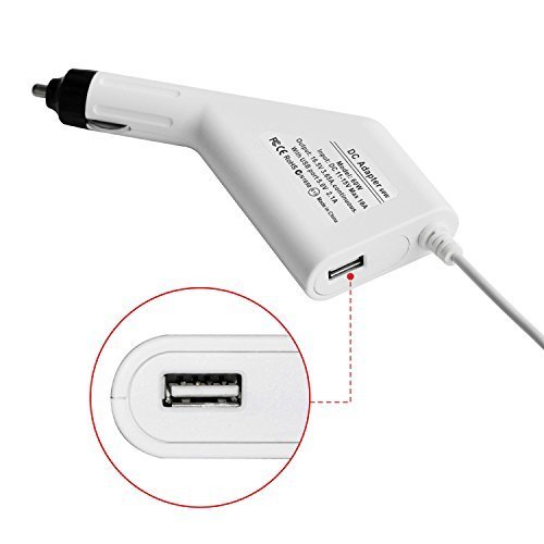 Original iProtect® Auto KFZ Universal Adapter Netzteil Ladegerät 60W für Apple MacBook mit MagSafe 2 Netzanschluss Charger + zusätzlichen USB Anschluss für iPhone / iPad in weiß - 3