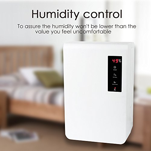 [Luftentfeuchter] LAGUTE Tragbarer Luftentfeuchter, 3000ml Wassertank, Feuchtigkeit 1500ml/24h, mit Hygrometer und Halbleiter (Leise, Weiß) - 4
