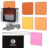 JUEGO COMPLETO: Este juego contiene un soporte de filtro con una pinza, 5 filtros para diversas condiciones bajo el agua, una correa, un paño de limpieza y una guía de inicio rápido.