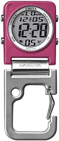 Dakota Watch Co Unisex 4010431-Ssi Digiclip Square Clip Watch, Pink