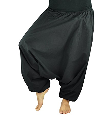 Sehr gemütliche und tief geschnittene Yoga Haremshose als alternative Kleidung und Aladinhose von virblatt S – L – Geheimnisvoll - 2