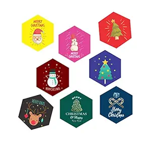 Visual Creation Merry Christmas Tag Cards I Set of 60 (4 cm x 4.5 cm)