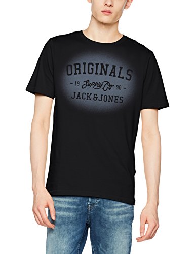 JACK & JONES Herren T-Shirt Jorstencild Tee SS Crew Neck, Grau (Tap Shoe Fit:Slim), X-Large JACK & JONES Herren T-Shirt Jorstencild Tee SS Crew Neck, Grau (Tap Shoe Fit:Slim), X-Large