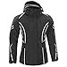 Produktbild newfacelook Damen Motorrad Jacke Frauen Wasserdichte Schutz Kapuzenpullover, L, Schwarz