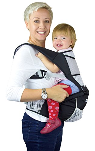 NIMNYK Baby Carrier Sling Ergonomic BackPack Hipseat Multi-Position Baby Gift (Black)
