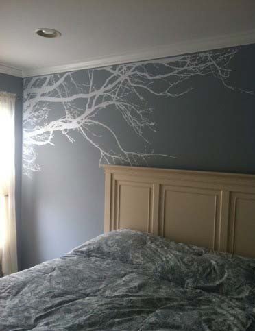 Wandaufkleber Baum Top Niederlassung Hause Vinyl Wandtattoo Aufkleber Wall Art sticker 100 „(w) * 44“ (h)(schwarz) - 8