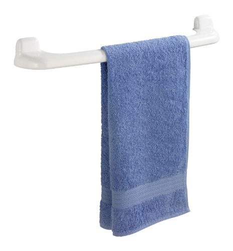 WENKO 17946100 Badetuchstange Pure, Kunststoff - ABS, 60 x 7 x 9 cm, Weiß