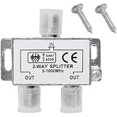 2 li Uydu Splitter Kablo TV Rg6 Anten &Ccedil;oklayıcı Dağıtıcı