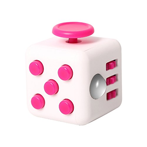 Preisvergleich Produktbild HNBDWJ Widerstand gegen Angst multifunktionale Dekompression Rubik Würfel kleine tragbare Student White Collar Upset Reducer sechs Oberfläche Infinity Zipping Spielzeug ( Farbe : Weiße Rose )