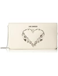 Love Moschino - Borsa Small Grain Pu Avorio, Bolsos bandolera Mujer, Beige (Ivory), 13x26x5 cm (B x H T)