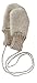 Children's Organic Boiled Wool Gloves / Mittens with Thumbs Grey 12-24m