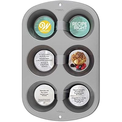 Wilton 03-3119 Moule à muffins en acier antiadhésif 6 trous 7 x 24,8 x 36,2 cm