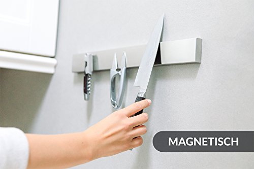 comprare on line Portacoltelli Chefarone - Barra magnetica per coltelli - tenuta extra forte e montaggio facile - portacoltelli magnetico - 40 cm in acciaio inox opaco con materiali per il montaggio inclusi prezzo