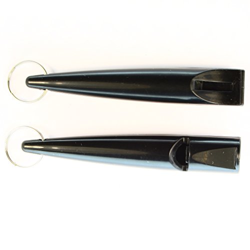 Set-of-2-Original-Tameho-Genuine-Leather-Braided-Dog-Whistle-With-Decorative-Designer-Charm-whistle-for-Training-Recall-Training-Plastic-Black-2105-Hz-Single-Whistle-High-Frequency-Whistle-Couples-Set
