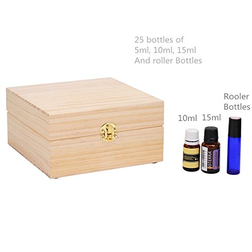 gbtree 25-bottles ätherisches Öl Feld Tragetasche enthält 25 5,10,15 ML und 10 ml Flaschen Öl Fällen für ätherische Öle - 5