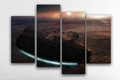 Star Wars Canvas Wall Art Print - Millenium Falcon 4 (Not 5) Piece Framed X Large