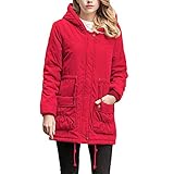 iHENGH Black Friday Weihnachten Karnevalsaktion Damen Herbst Winter Bequem Mantel Lässig Mode Jacke Warme Lange Mantelkragen Kapuzenjacke Damen Winter Parka Outwear Mäntel