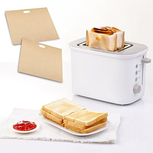Vybig (TM0 Toaster Bags for Grilled Cheese Sandwiches Made Easy (2 piece), Reusable, Non-stick