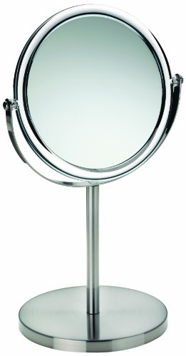 Kela 20722 Standspiegel, 1-/3-fach Vergrößerung, Ø 20cm, Metall/Acrylglas, Jade, Verchromt