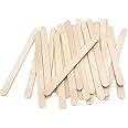 ORRISH Premium A Grade Wood Craft Stick Straight Edge Natural Wooden Ice Cream Sticks 4-1/2" Popsicle Sticks (100)
