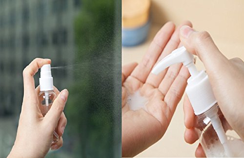 Schönes leben* 10tlg. Reiseflaschen Set mit Tasche Travel Bottles Kosmetikbehälter Reisegröße Flüssigkeitsbehälter für Shampoo, Conditioner, Lotion, Creme - 4