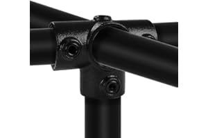 VILO VISIONS Rohrverbinder Temperguss SCHWARZ Gerüstrohr Kupplungen T-Clamps® - TÜV geprüf (T-Stück für Stützrohr (176), 26,9 mm (¾"))