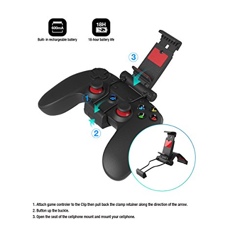 GameSir G3s - Mando Inal  mbrico  Controlador de 2 4 GHz y Bluetooth 4 0  compatible con Windows PC  PS3  Smart-TV  Samsung VR  Smartphone   Tableta Android etc 