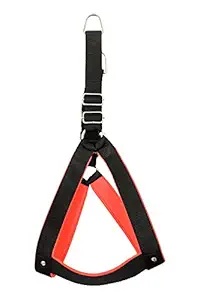 VIP COLLECTION Premium Strong Nylon Everyday Dog Harness (Extra Small, Black/Red)