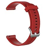 Igemy Textur Armband, Soft Silikon Sportuhr Strap Ersatz für Xiaomi Amazfit Bip Jugend (Rot)