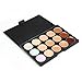 Voberry® Women Lady Professional Cosmetic Make Up Kit Set 15 Colors Contour Face Cream Makeup Concealer Palette Professional + 20 Brush (B)